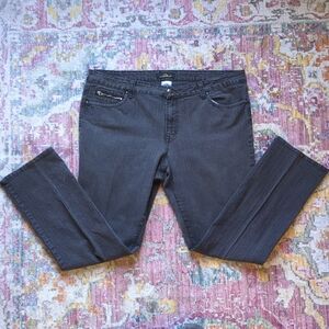 Jordache Women’s Jeans Size 18 Black Denim Stretch Classic Fit Zip Pocket Pants